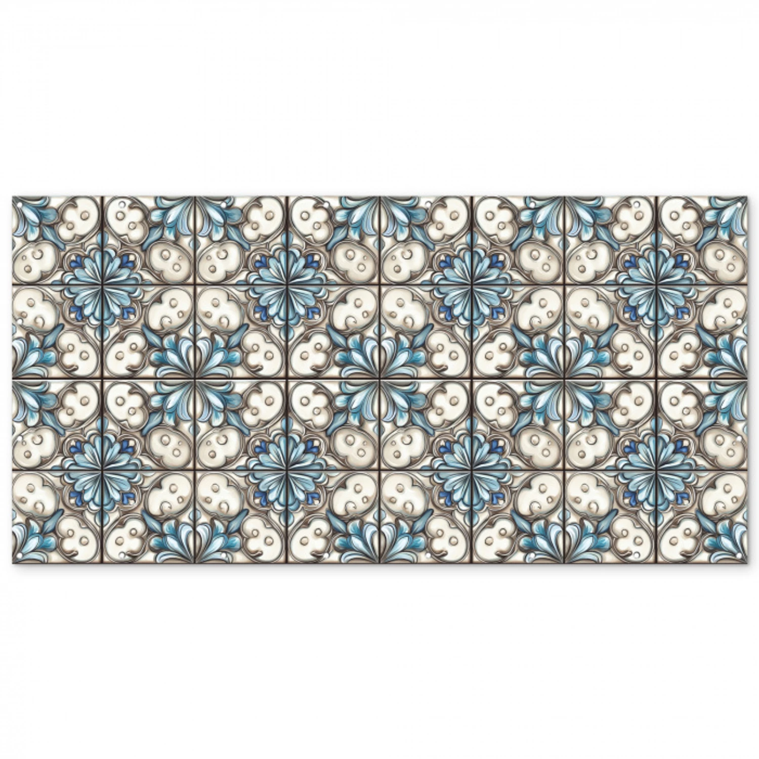 Barok - Tegel - Kleurrijk Balkonbeschermer Duitsland klein 596 -zz_3d