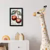 Kersen - Rood - Mozaïek - Blaadjes fotolijst zwart zonder passe partout klein -usfeer4_kinderkamer