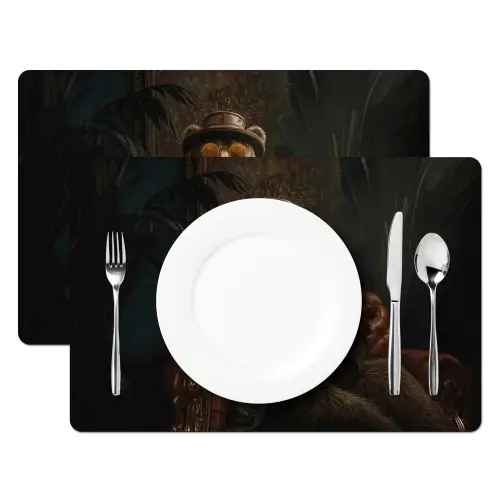 Beer - Bruin - Pak - Hoed Placemat vinyl groot -zzsfeer2_Kitchenyeah-website