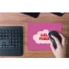 Girl power - Wolk - Roze muismat rubber klein -toetsenbord
