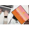 Zon - Abstract - Landschap - Oranje laptophoes neopreen klein -bureau