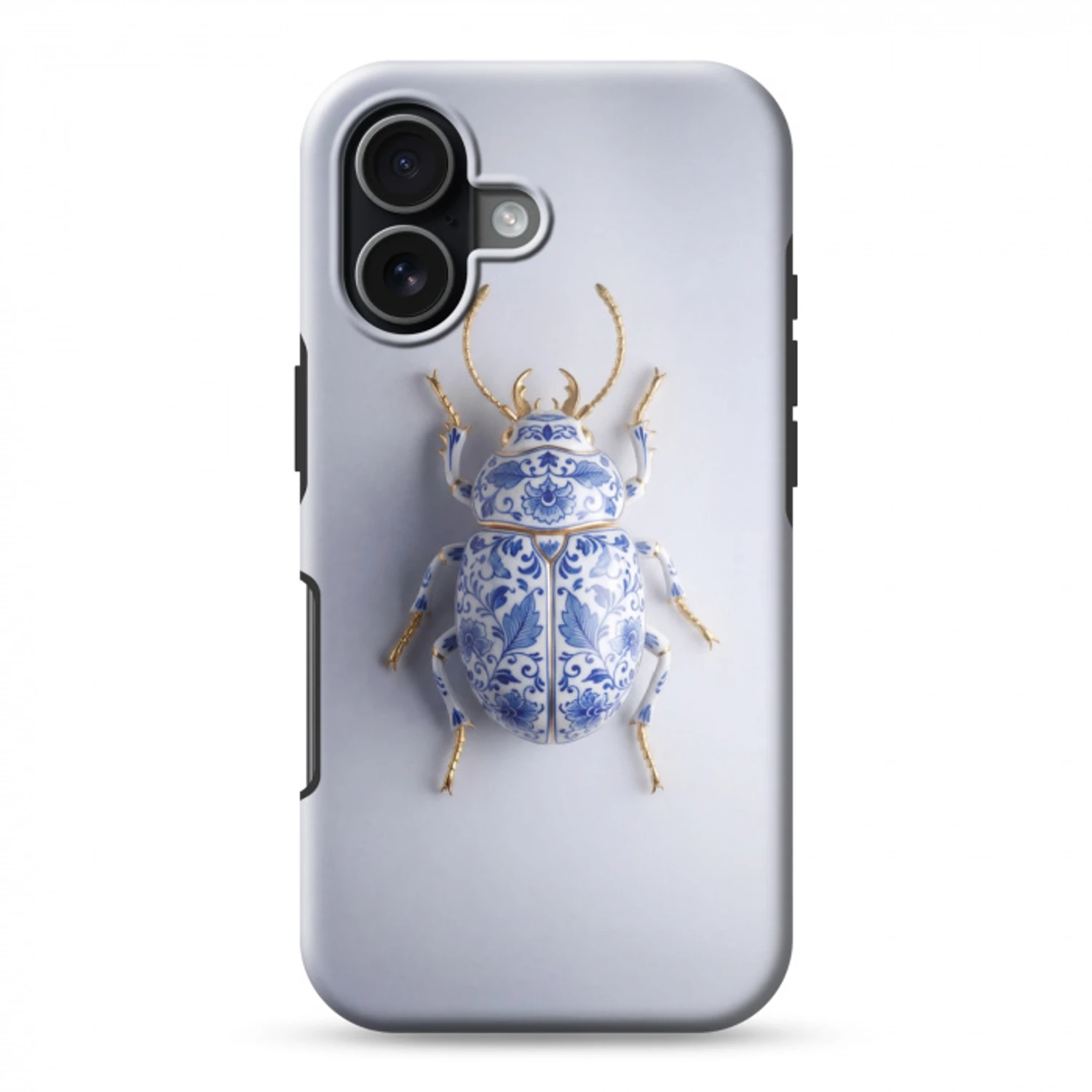 Kever - Delfts  - Blauw - Goud Toughcase MagSafe Apple iPhone 17 klein -3d