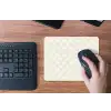 Patroon - Bloemen - Beige muismat rubber klein 262 -toetsenbord