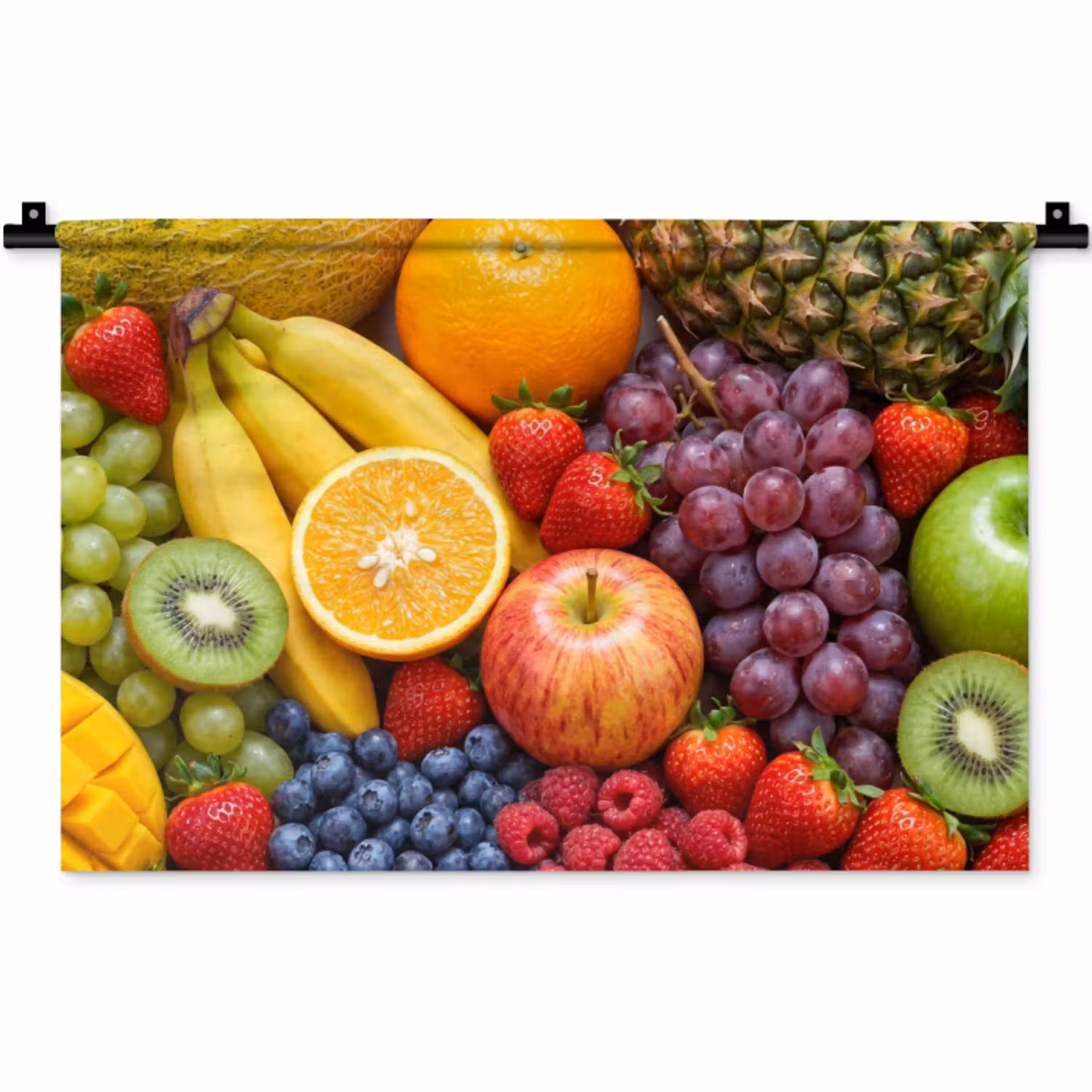 Eten - Fruit - Vers - Kleurrijk - Voeding Wandkleed katoen klein -zz3d