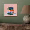 Boeken - Stapel - Kleurrijk aluminium wit klein -sfeer2