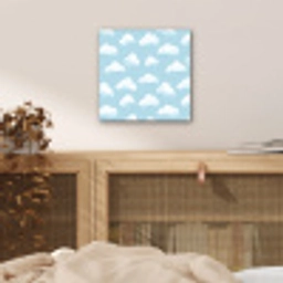 Wolken - Illustratie - Blauw aluminium wit klein 46 -sfeer3