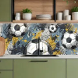 Voetbal - Abstract - Sport - Kleurrijk keuken achterwand 2 middel -sfeer3