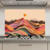 Zon - Kleurrijk landschap - Bergen keuken achterwand spatscherm klein -3d_website