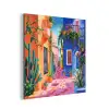 Geel - Blauw - Oranje - Huis aluminium wit klein -3d