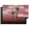 Illustratie - Bloemen - Vlakken - Abstract Inductie beschermer vinyl 3mm klein -3d