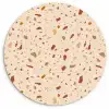 Terrazzo -  Patroon - Kleurrijk - Steen Wandcirkel kunststof plaat 5mm dik klein 188 -3d