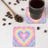 Hartvorm - Pastelkleuren - Tie Dye onderzetter kurk middel -sfeer2