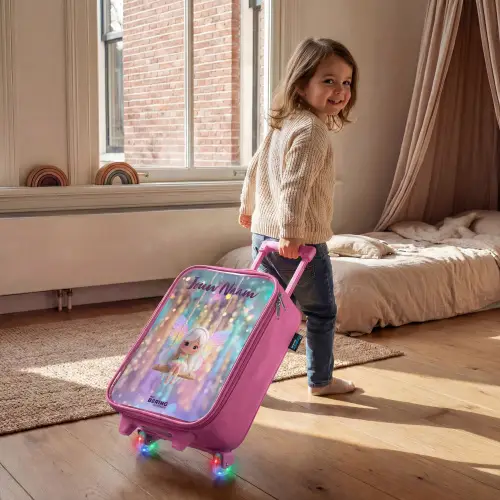 Fee - Elf - Regenboog Kinderkoffer - Roze klein -sfeer1