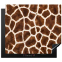 Giraf - Vacht - Klassiek - Bruin Inductie beschermer vinyl 3mm middel -3d