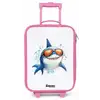 Coole haai met zonnebril in het water Kinderkoffer - Roze klein -zz3dotto