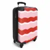 Golvende strepen in rood en roze NBS - Handbagage koffer - Kinderen Unisex middel -productfoto_3d