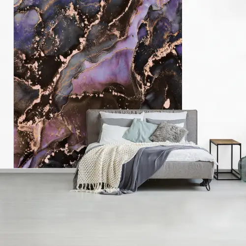 Marmer - Goud - Roze fotobehang vinyl groot -slaapkamer