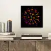 Bloemen - Oranje - Roze - Zwart aluminium wit klein -sfeer1
