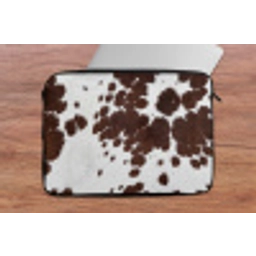 Koeienhuid - Klassiek - Bruin laptophoes neopreen klein -tafel