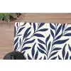 Bladeren - Klimop - Donkerblauw muismat rubber klein -closeup