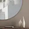 Witte koepels - Helderblauwe lucht - Islamitisch Akoestische PET Vilt - Rond klein -sfeer5_closeup