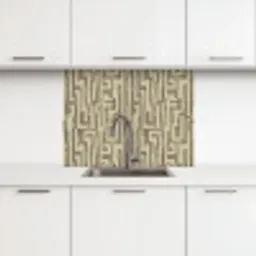 Abstract - Geometrisch - Groen keuken achterwand 2 middel 865 -3d