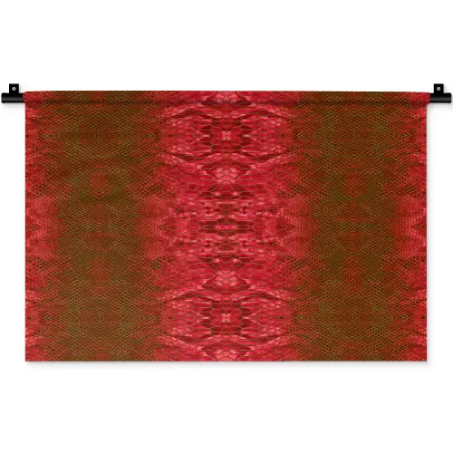 Slang - Boa - Rood -Groen Wandkleed katoen klein 269 -zz3d