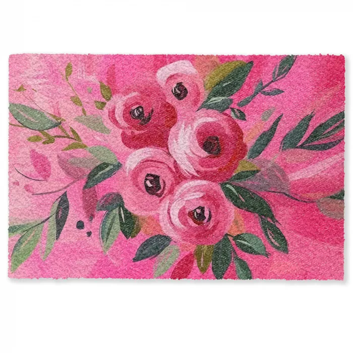 Bloemen - Verf - Roze Deurmat klein -zkaufland3d