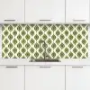 Patroon - Retro - Groen keuken achterwand 2 middel 871 -3d
