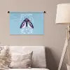 Bladeren - Wit - Vlinder - Insect Wandkleed katoen klein -sfeer4
