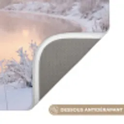 Rivier - Winter - Landschap - Sneeuw - Zonsopgang Badmat klein -USP_AntislipFR