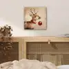 Kerst - Hert - Gewei - Kerstbal - Rendier aluminium wit klein -sfeer3
