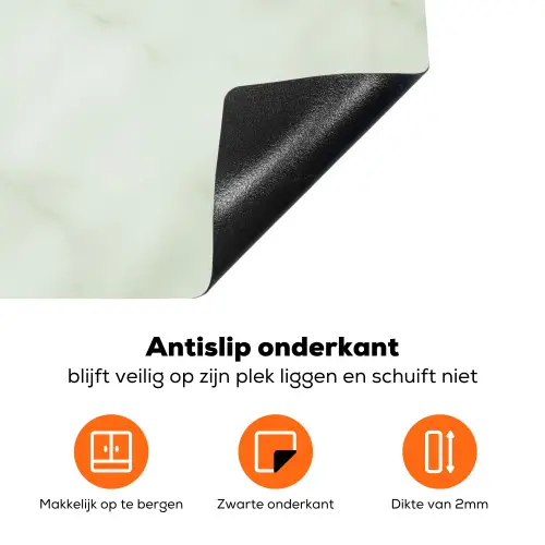 Groen - Marmer - Aders Inductie beschermer vinyl 3mm klein 276 -zzzzzzz-td-onderkant