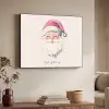 Kerstman - Kerst - Quote - Beige Textielframe zwart klein -sfeer3