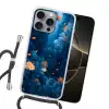 Koraalrif - Vissen - Oceaan - Blauw Hoesje iPhone 16 Pro Max met koord klein -sfeer1