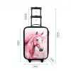 Paard in roze pastelkleuren Kinderkoffer - Zwart klein -productfoto_formaten