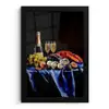 Champagne - Luxe - Oesters fotolijst zwart zonder passe partout klein -3d