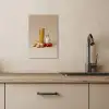 Spaghetti - Melk - Tomaten - Eieren - Brood KitchenYeah - Keuken - Canvas klein -sfeer2
