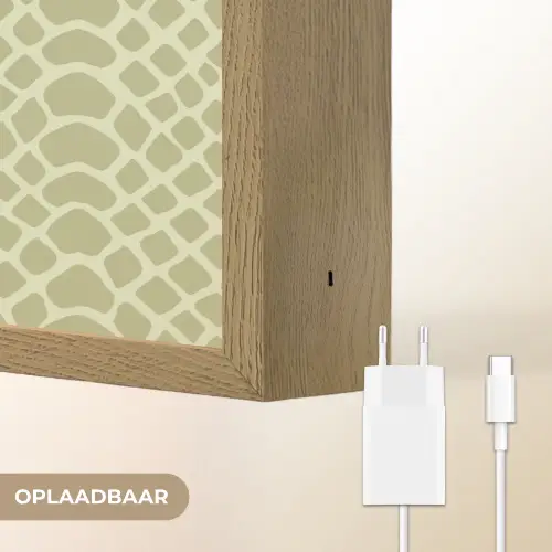 Groen - Patroon - Schubben Light Box met batterij (Wandlamp) middel 907 -USP_websiteoplaadbaarNL