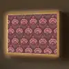 Bloemen - Waaier - Paars Light Box met batterij (Wandlamp) middel 907 -z3d_website