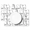 Gezichten - Abstract - Contourlijnen Placemat vinyl groot 368 -zzsfeer2_Kitchenyeah-website