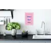 Tekst - Blauw - Keuken - Kader Muursticker klein -keuken