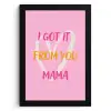 Mama - Quote - Hart - Roze KitchenYeah - Keuken - Fotolijst klein -3d