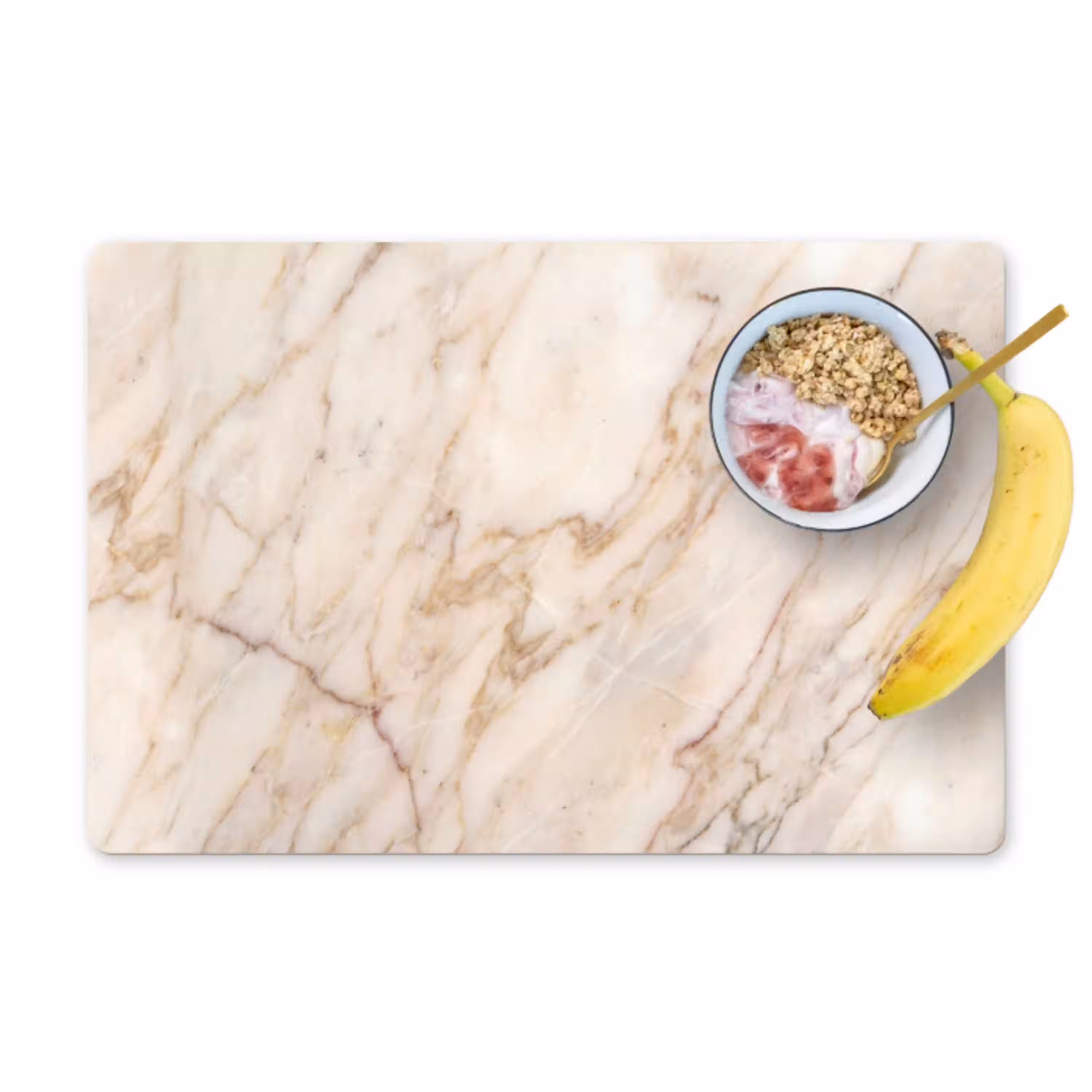 Marmer - Ader - Abstract - Wit - Goud Placemat vinyl groot -zzzproduct_Kitchenyeah-website