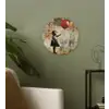 Graffiti - Banksy - Meisje - Street art Wandcirkel kunststof plaat 5mm dik klein -sfeer3