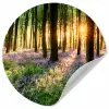 Bos - Bloemen - Lavendel - Zon - Paars - Natuur Wandcirkel behangsticker klein -3d