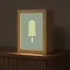 Groen - Waterijsje - Stokje - Illustratie Light Box met kabel (Tafellamp) klein -z3d_website