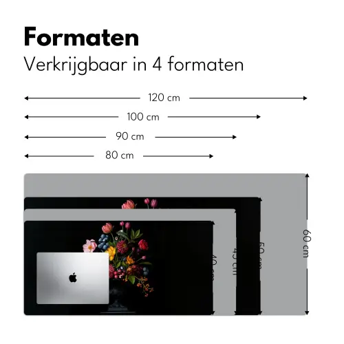 Bloemen - Vrolijk - Vaas Muismat XXL klein -sfeer5