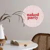 Tekst - Modern - Strepen Wandcirkel behangsticker klein -sfeer3