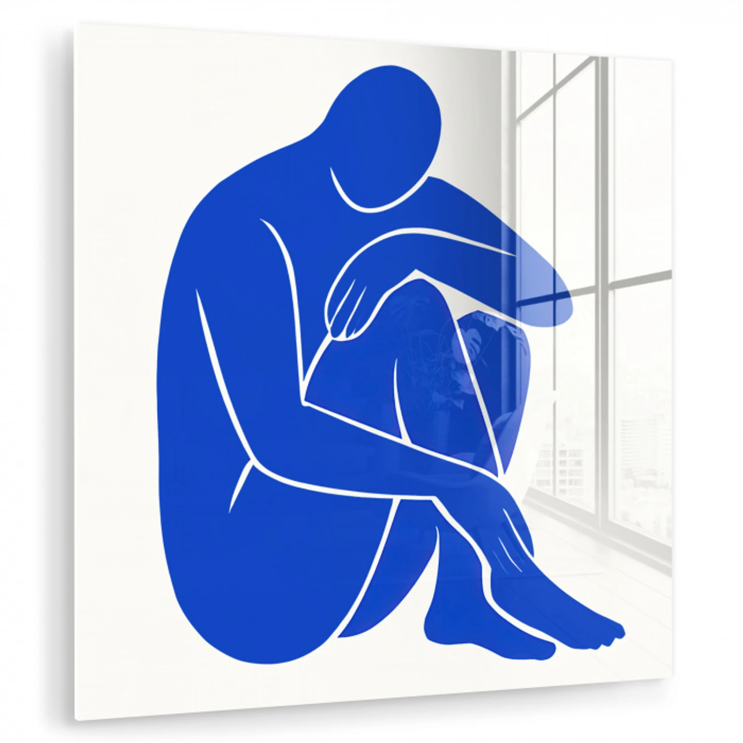 Lichaam - Abstract - Blauw plexiglas 5mm klein -zzzproduct_nieuw